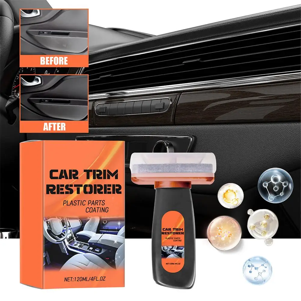 120ml Car Interior Refurbishing Spray Decoration Repair Kit Dashboard Renovation Dustproof Agent Parts Leather Plastic Repa W9P3
