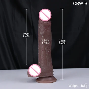 Realistic Dildo Strong Black Big Penis Soft Silicone Thrusting Strapon Female Masturbator Anal Vagina Orgasm Adult Sex Toys Shop 2