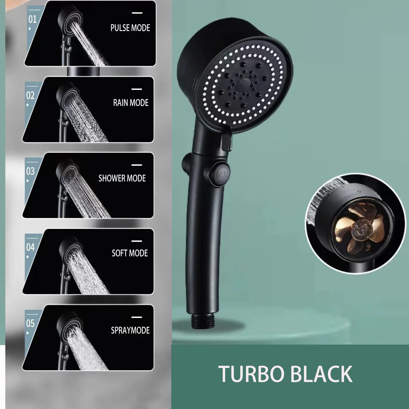 black shower