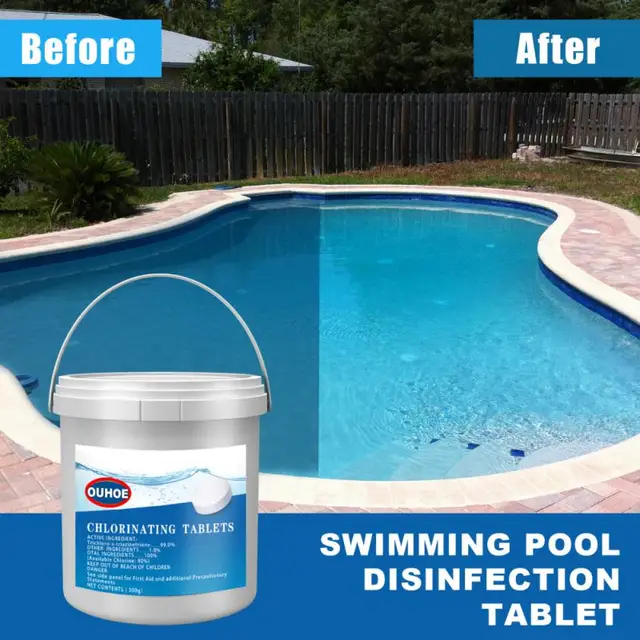 Hatékony Úszómedence Habzó Tisztító 1 Doboz/300Db Multifunkcionális Foltok Eltávolítása Pezsgő Tabletták Adagoló