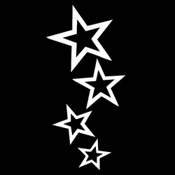 Elegant Five - Pointed Star Car Decoration Sticker (WHITE)