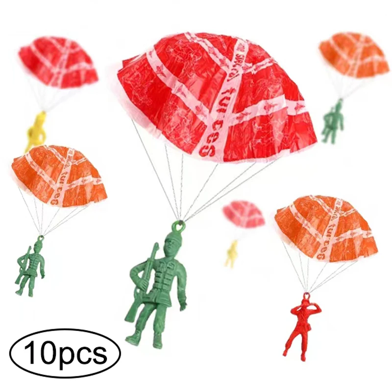 1-10pcs Kids Hand Throwing Parachute Toys Outdoor Sports Hand Throwing Airdrop Games Parent-child Interactive Educational Toys