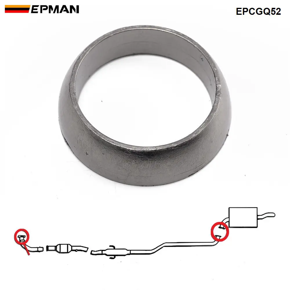 Donut Style Graphite Exhaust Gasket EPCGQ52 For Exhaust Mufflers Tips Universal Downpipe To Catback Flange exhaust gasket