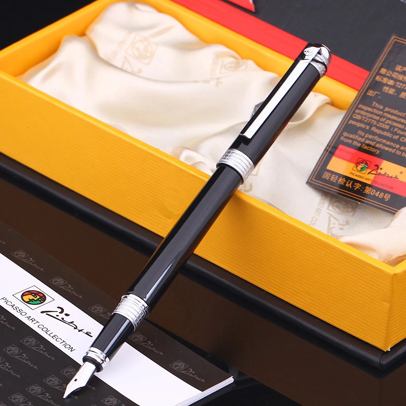 Picasso Pimio 909 Practical Space Time of London Metal Fountain Pen Silver Clip Fine Nib Office & Hoem & School Ink Pen PF018 папка портфолио а4 40ф school time пластик erich krause