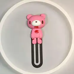 Vibrant Bear Figurine Bookmarks - Whimsical Accessories (Pink)