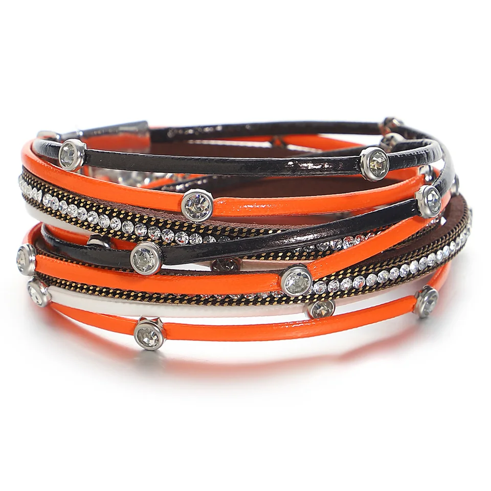 Bracciale per Apple Watch in similpelle vegana intrecciata, multi-giro