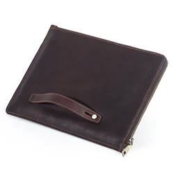 Premium Genuine Leather Tablet Cover - 12.4 - 13 inch (Coffee)