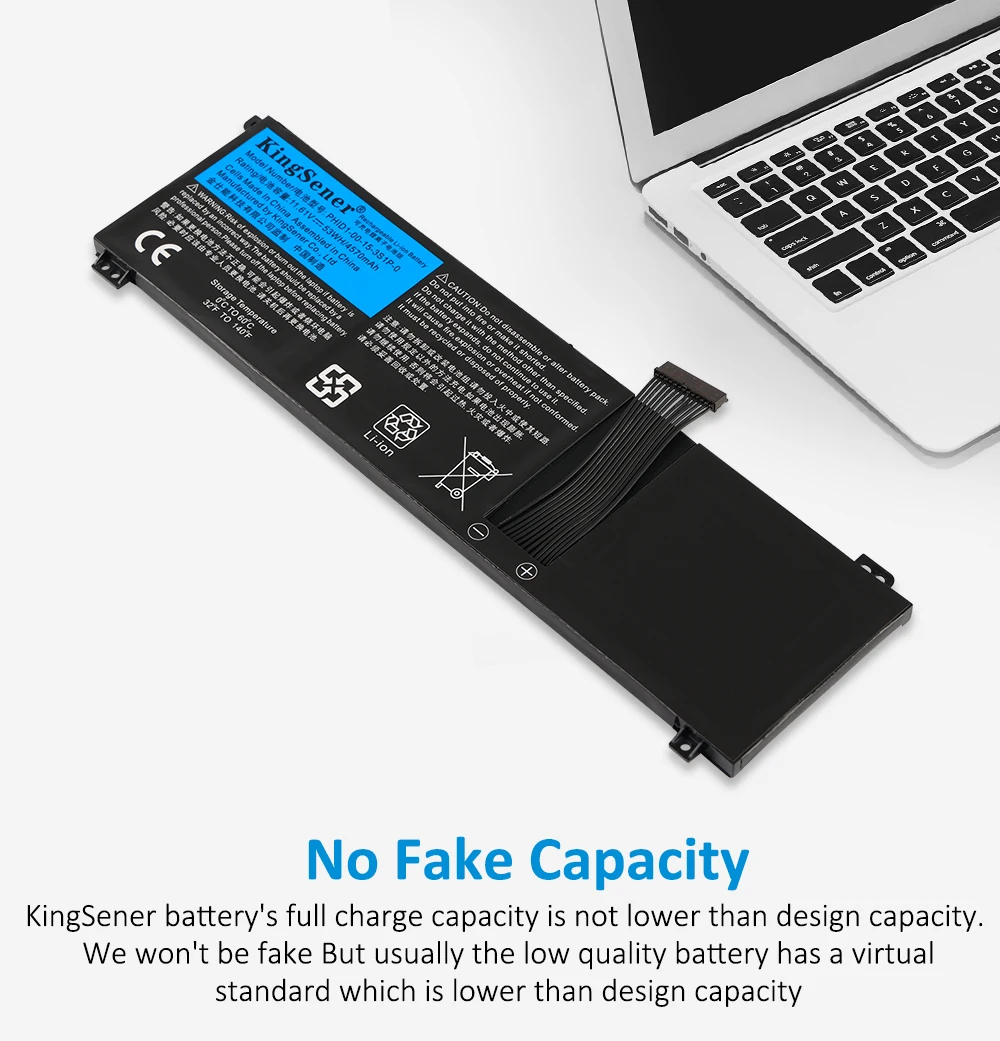 Kingsener-bateria do Portátil para o Microsoft f1 Schenker Visão 14 Adata Xpg Xenia 14 Series 4570mah 11.61v 53wh Phid100153s1p-0 - Imagem 2
