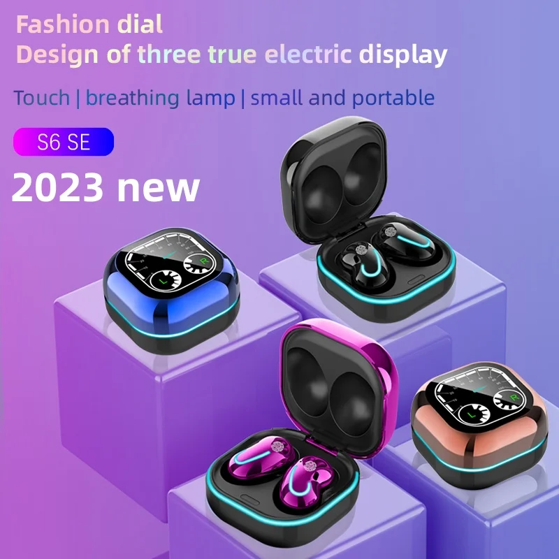 

2023 S6 SE Tws Wireless Bluetooth-compatible Earphone Headsets Noise Cancelling Earbuds Sports mini In Ear buds For Galaxy