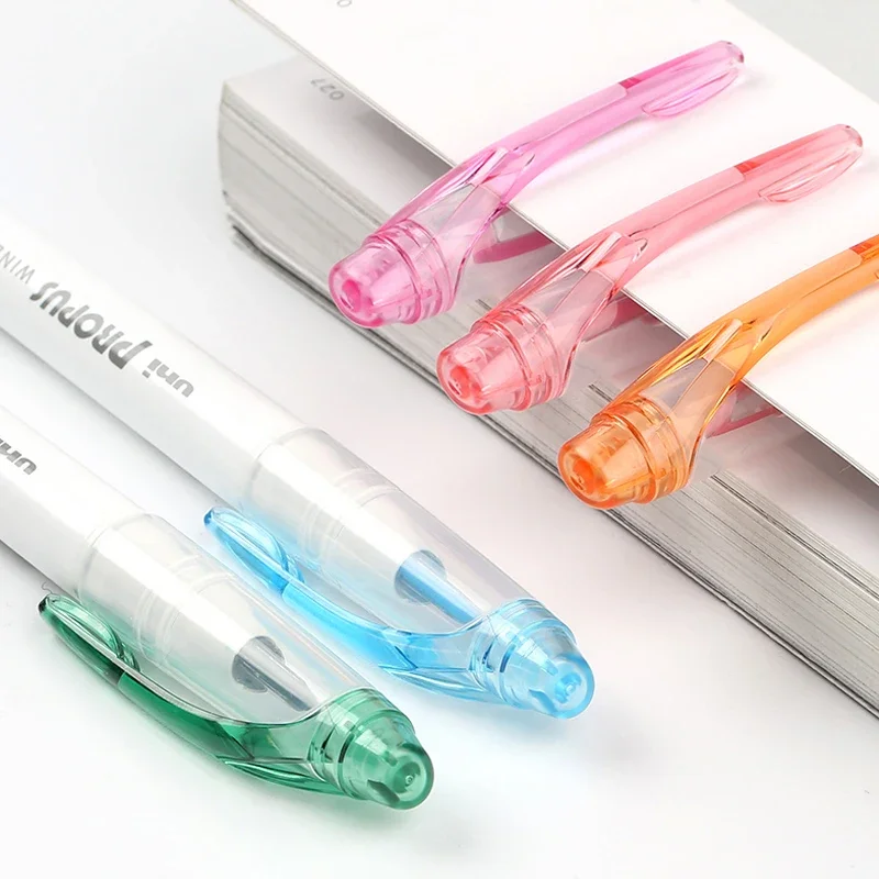 1pcs Japan UNI PUS-102T PROPUS Highlighter Pen Soft Color 4.0mm / 0.4mm Double-headed Marker Pen Hand Account Kawaii Stationery