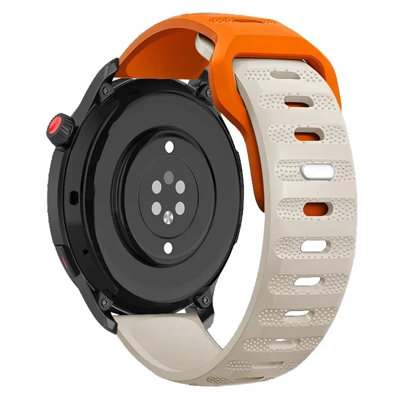 Breathable Soft Silicone Replacement Strap, 20-22mm, Enhanced Comfort and Style