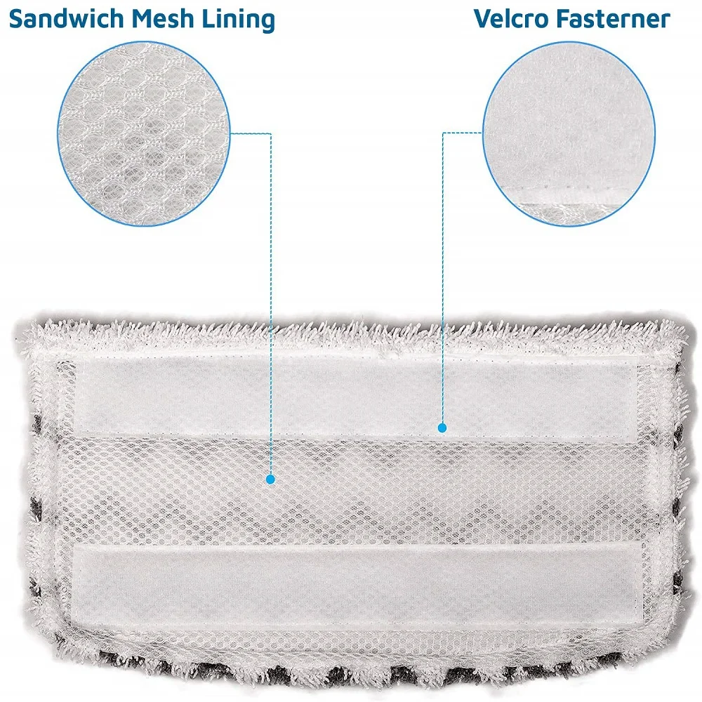 Description Picture 3 of itemSteam Mop Pads Washable Replacement Steamer Mop Pads with All Hard Floors for Shark S1000 S1000A S1000C S1000WM S1001C