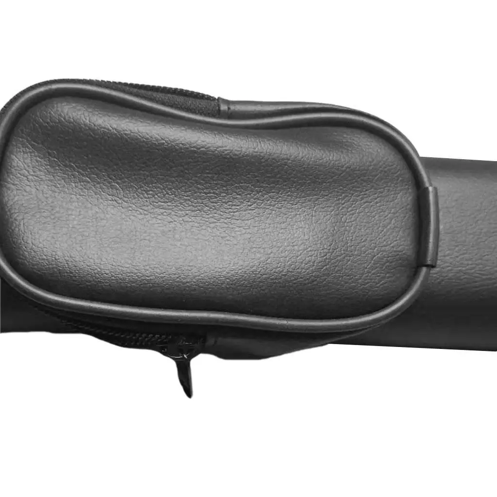 PU Leather Pool Cue Case 2 Holes with Divider with Shoulder Strap Billiards Accessory Billiard Pool Cue Stick Carrying Bag