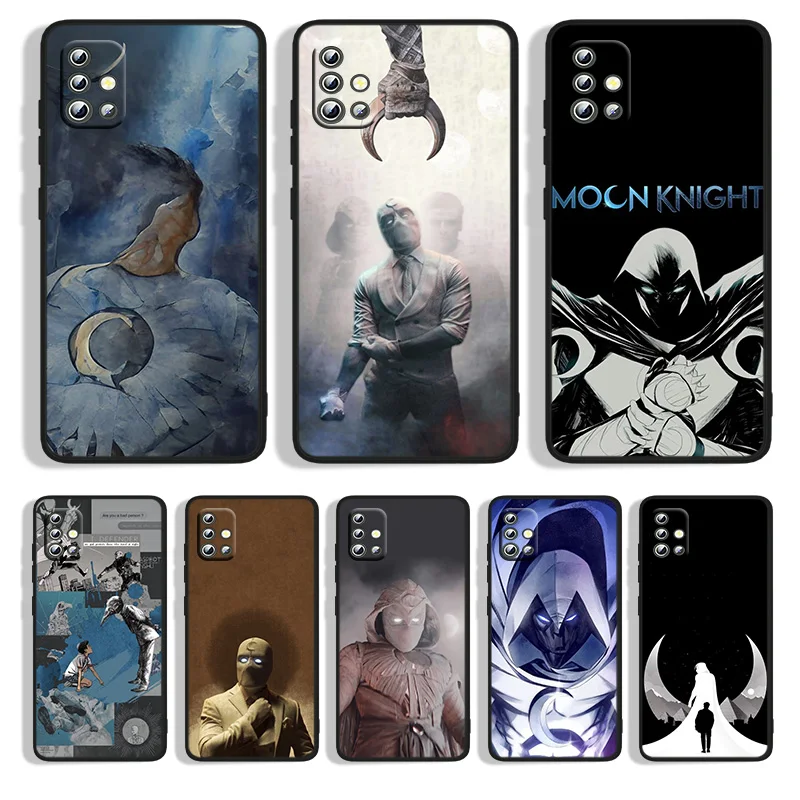 

Marvel Moon Knight Phone Case For Samsung A91 A73 A72 A71 A53 A52S A42 A33 A32 A23 A22 A13 A12 A03S Black Funda Back Cover