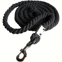 Baisher 118-Inch Heavy-Duty Cotton Lead Rope for Horses - Soft, Non-Electric, Triple-Strand Braided with Alloy Hook - Perfect fo 2