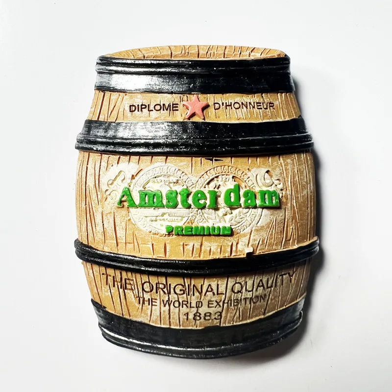 

3D магниты на холодильник, ручная роспись, Амстердам, Нидерланды, туристические сувениры, магнитные наклейки на холодильник, подарок