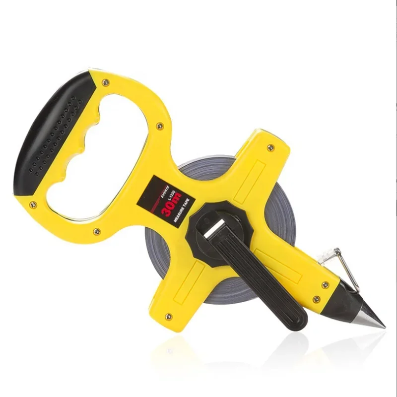 30M-50M-100M-Retractable-Metric-Tape-Open-Reel-Long-Steel-Tape-Measure ...