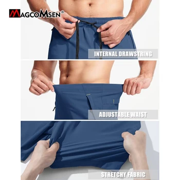 MAGCOMSEN Men's Workout Shorts Gym Sports Casual Clothing Solid Color Fitness Running Quick Dry Breathable Training Short Pants 4