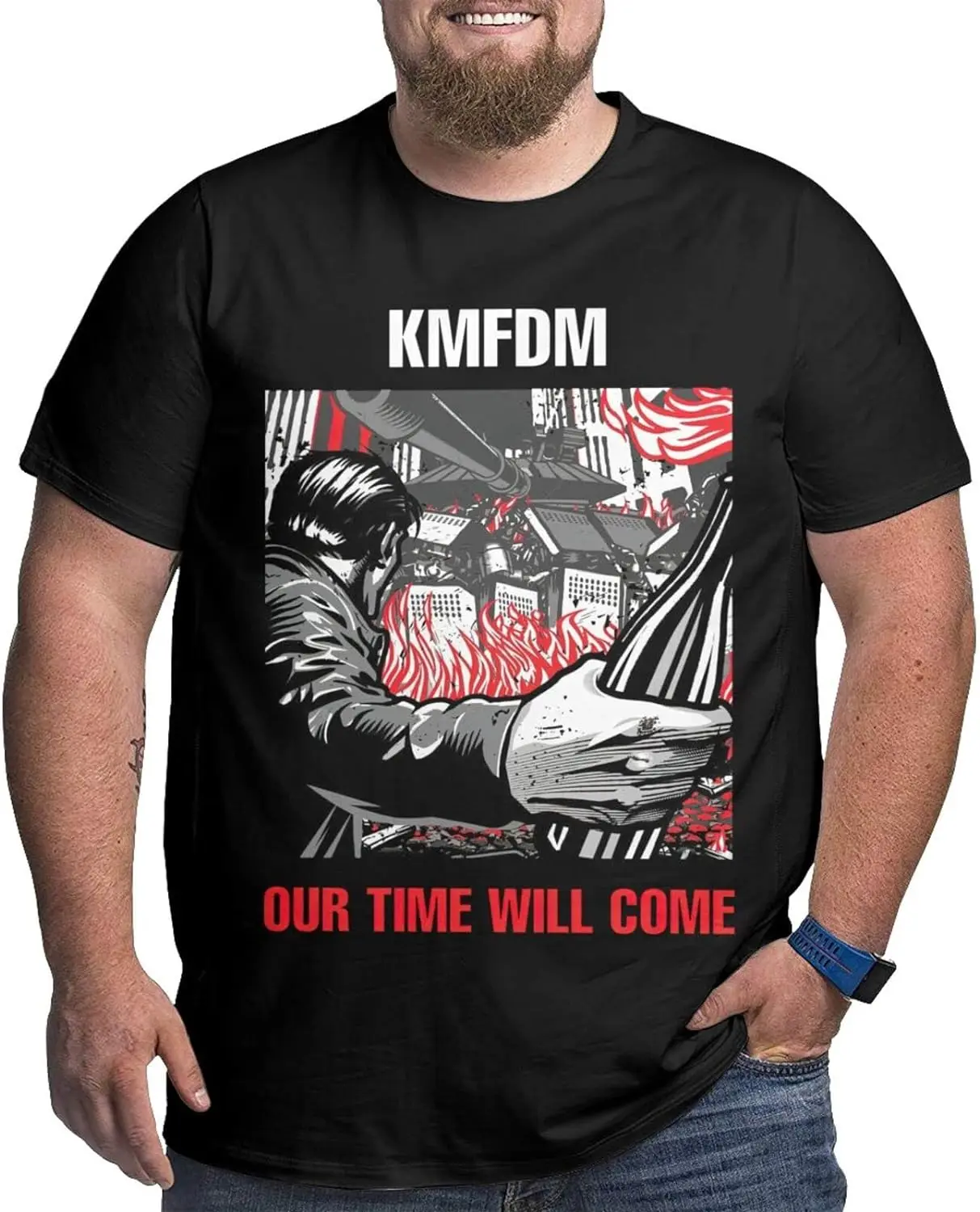 

Мужская хлопковая футболка с коротким рукавом, черная Удобная рубашка с круглым вырезом, большие размеры