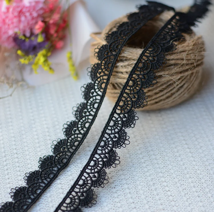 Width 1.5cm Embroidered Lace Fabric Lace Applique Trim DIY Apparel Sewing Garment Home Textile Decor Lace Fabric Lace Sewing Supplies Lace Sewing Accessories Lace Decoration Lace Accessories Lace Garment Accessories 4 Yards