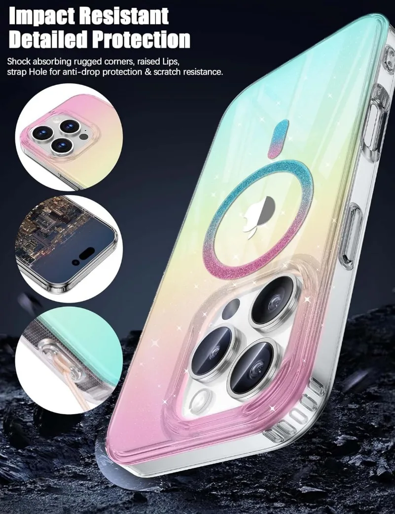 Luxury Glitter Laser Case with MagSafe