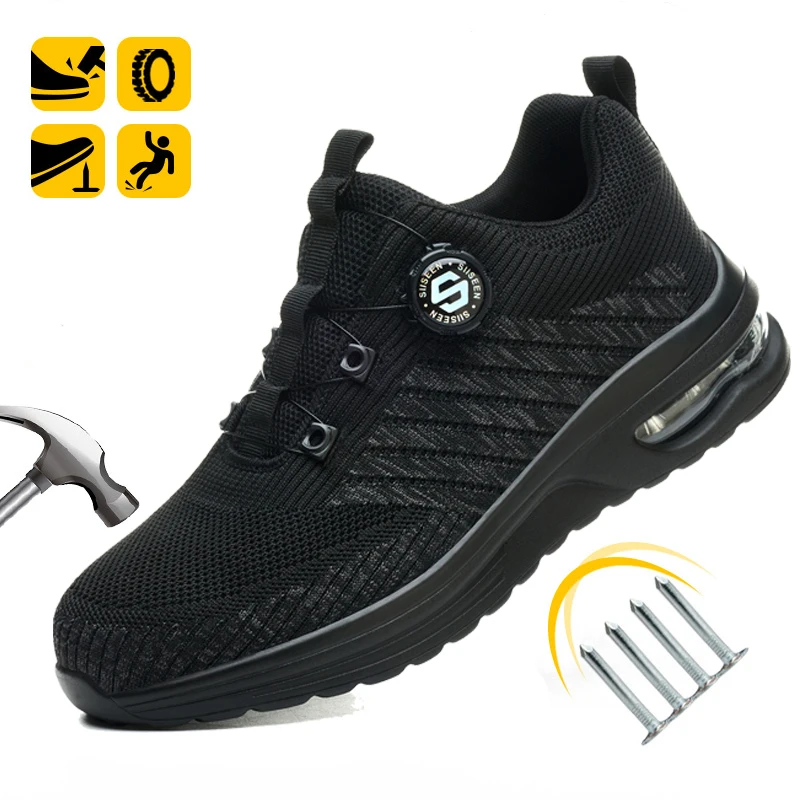 New Men's Rotary Buckle Safety Shoes 1