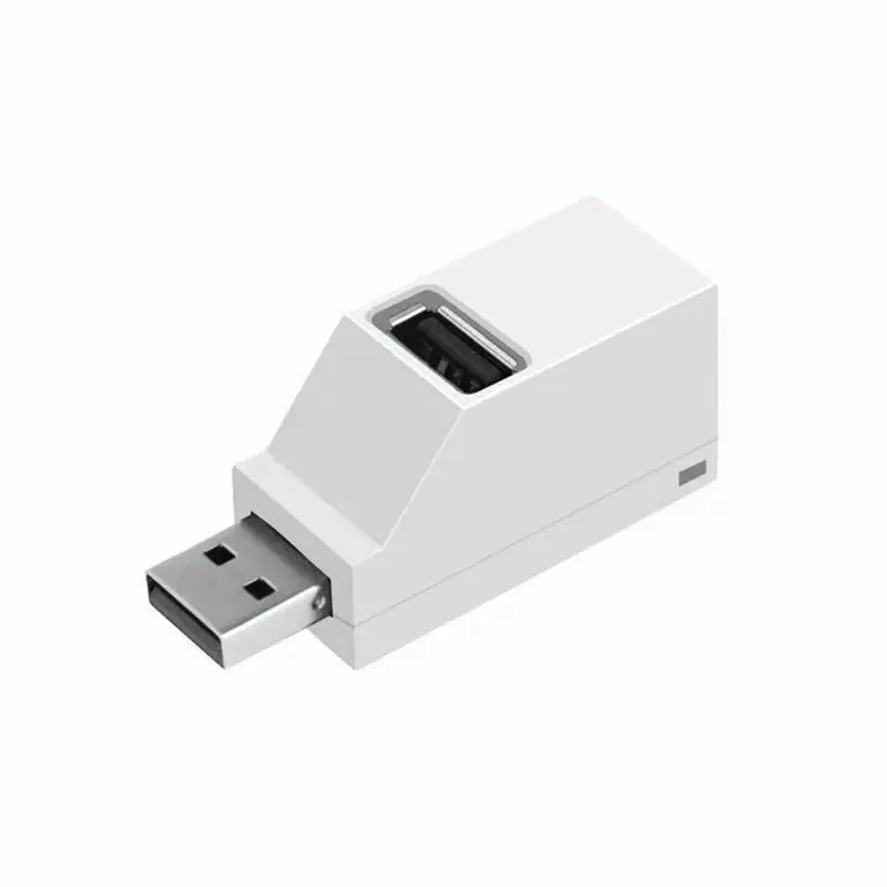 【ABDH】 USB 2.0 허브 어댑터 확장기 미니 스플리터 박스 PC 노트북 휴대폰용 3포트 고속 U 디스크 리더기, 화이트