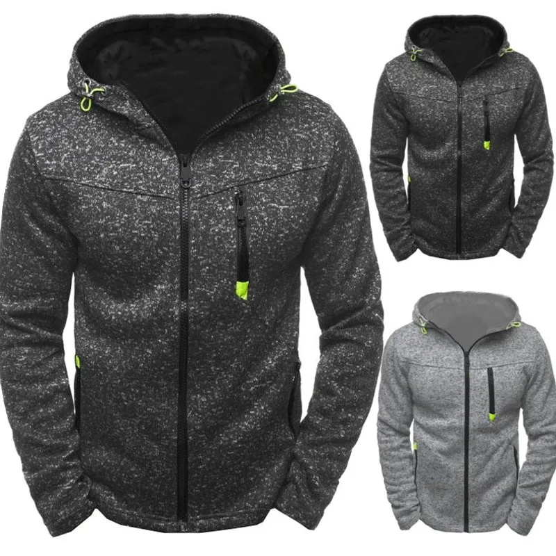 

Fashion Street Style Cardigan Mens Outerwear Spring Men's Hooded Jackets Casual Zipper Sweatshirts Coats Male Tracksuit MY038
