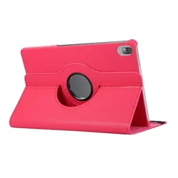 360° Rotating PU Leather Stand Case for 11 - inch Tablet (2024) (RoseRed)