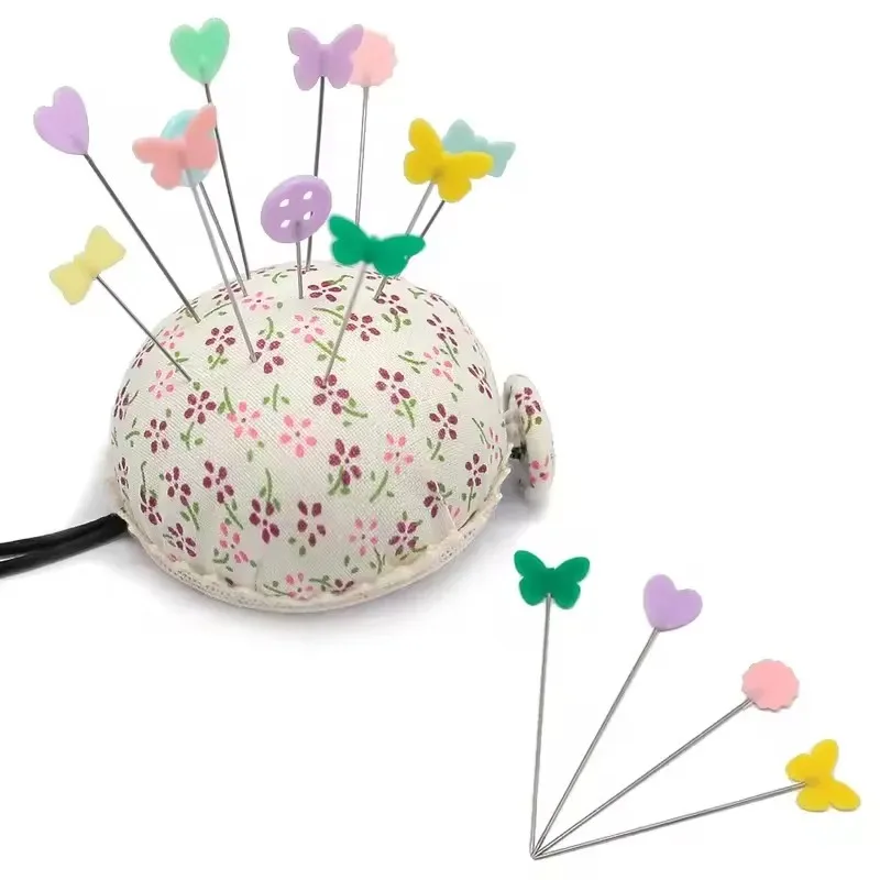 탄성 손목 벨트와 휴대용 바늘 Pincushions 스티치 핀 삽입기 바느질 바느질 액세서리에 대한 DIY 공예 도구