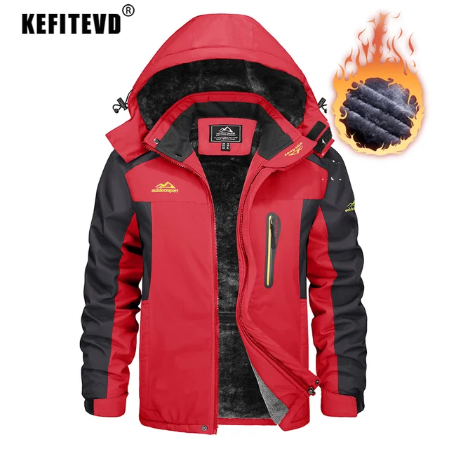 Stay Warm with the Mens Fleece Jacket - KEFITEVD Winter Waterproof Ski  Jackets