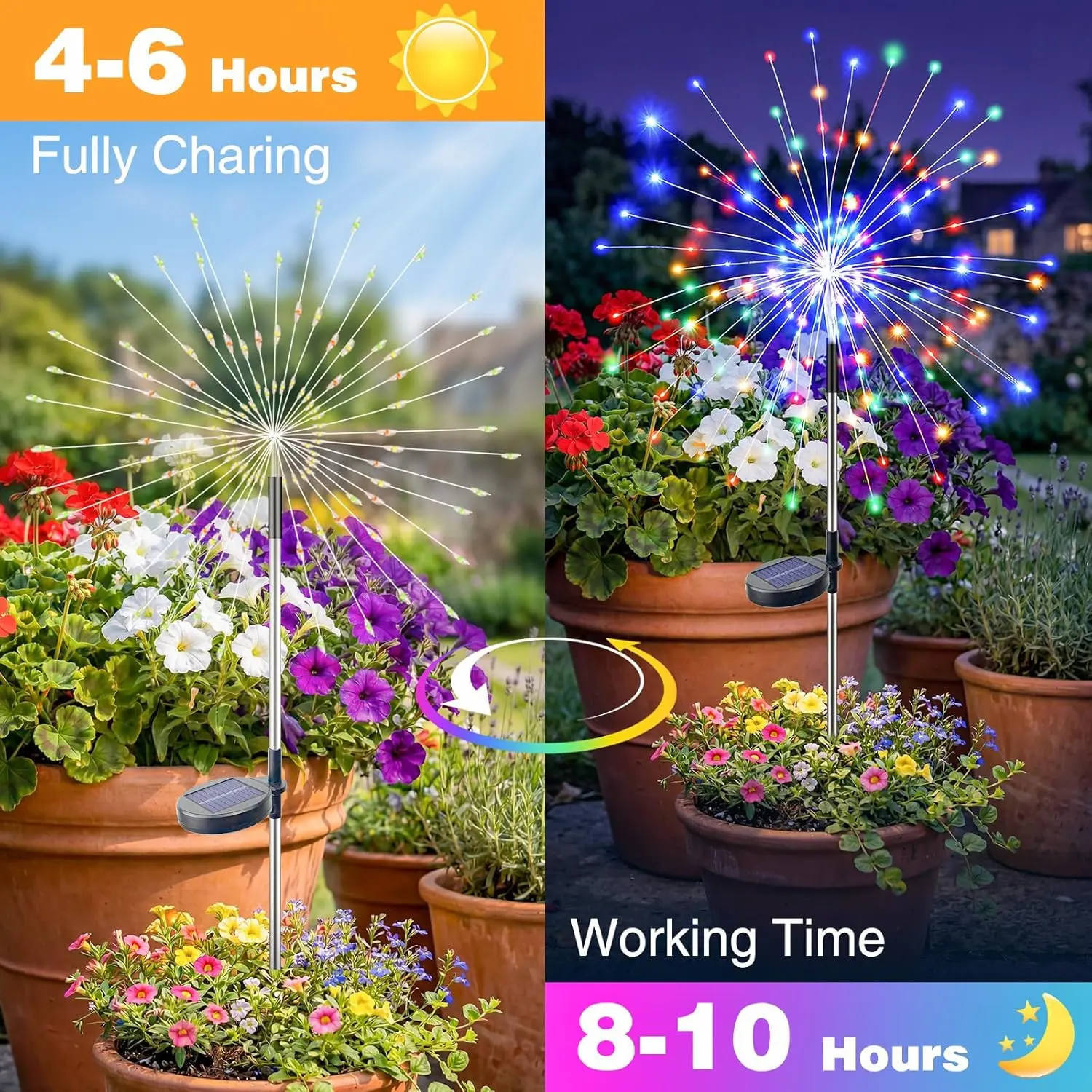 Solar LED Firework Fairy Lights for Outdoor Garden Decoration