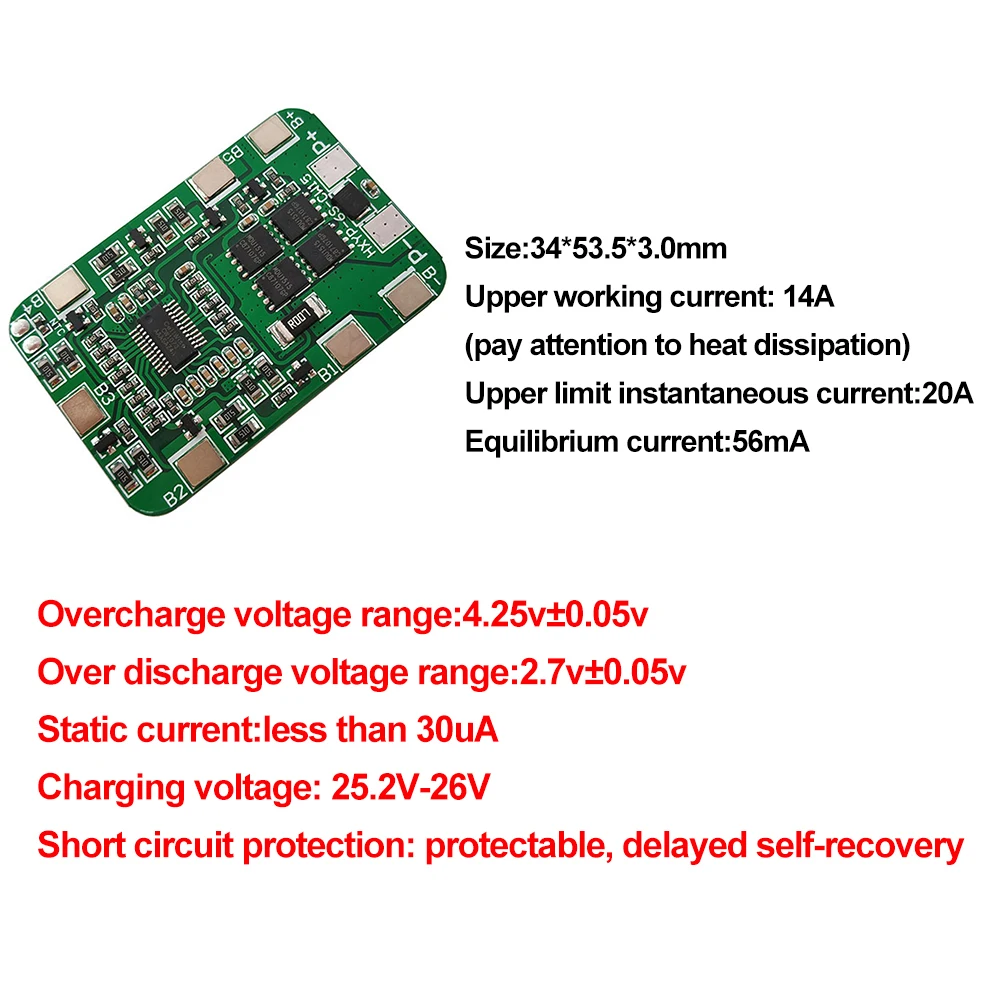 BMS Ƭ ͸ , 25V ũ ̹  24V  ǿ 뷱,  ͸ , Turmera , 6S 25.2V 20A