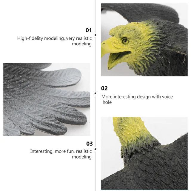 Szimuláció Sas Játék Dekorok Modell Medál Lejátszási Állati Szobormodellek Gyerekek Játékok - Image 2