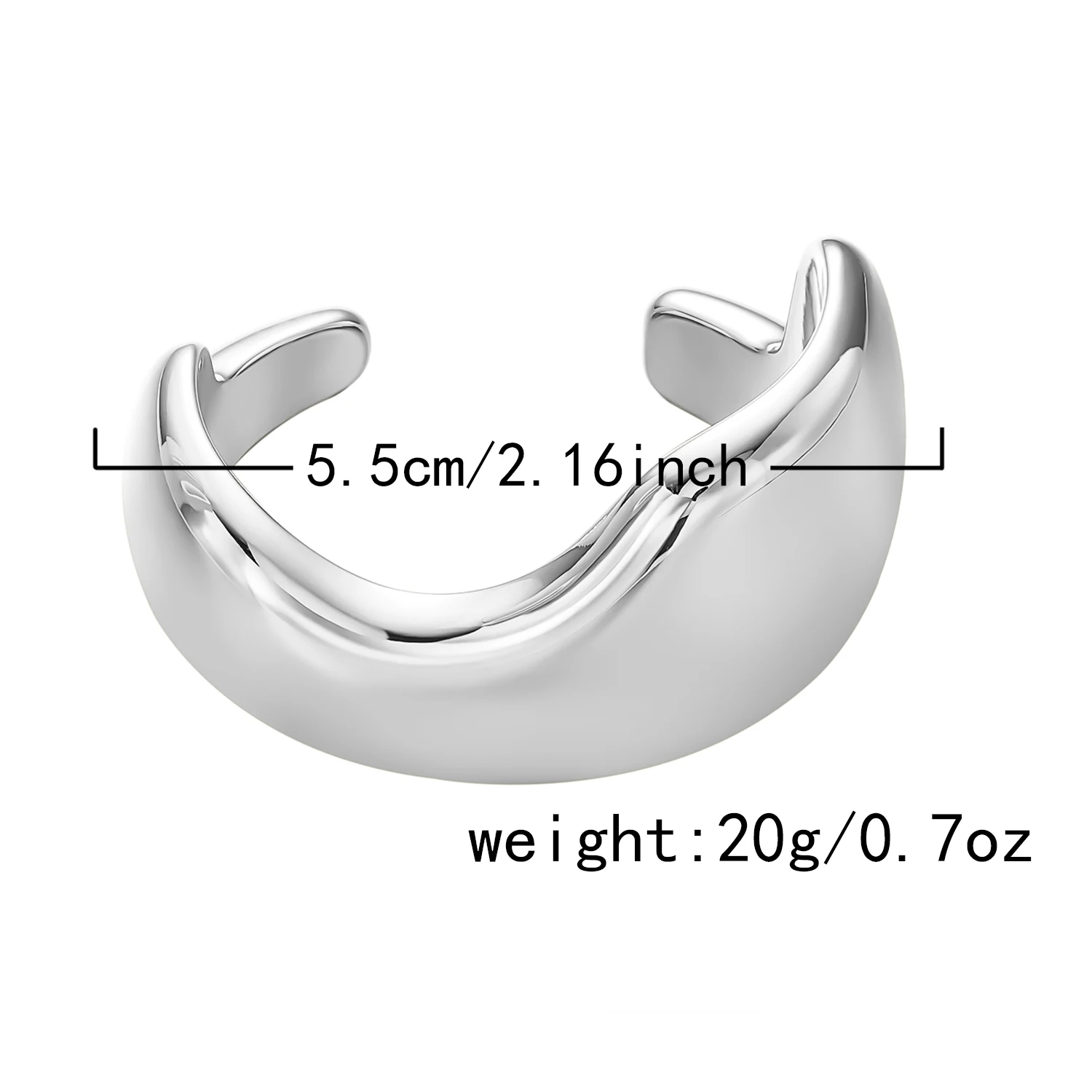 Punk Unregelmäßige Breite Manschette Chunky Armreif für Frauen Glatte Kunststoff Gold Farbe Geometrische Armreif 2025, Neue Trendy Schmuck Geschenke – Detail 38