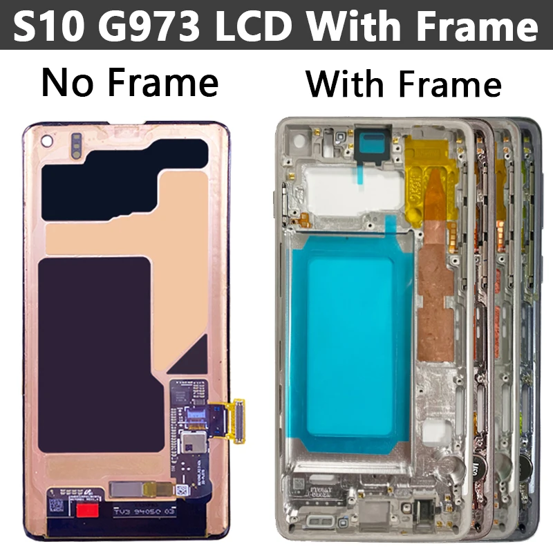   100% ۵ Amoled S10 ÷ LCD, Ｚ  S10 G973 G973F/DS ÷ ġ ũ Ÿ, ȭ ׸ 