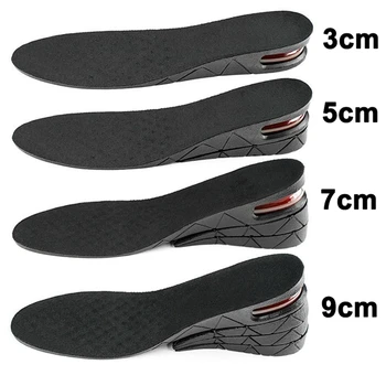 Semelles intérieures pour augmenter la hauteur, coussin d'air, ascenseur de chaussures, Kits de levage, Inserts pour hommes et femmes, semelles intérieures plus grandes, hauteur Variable de 3 à 9cm