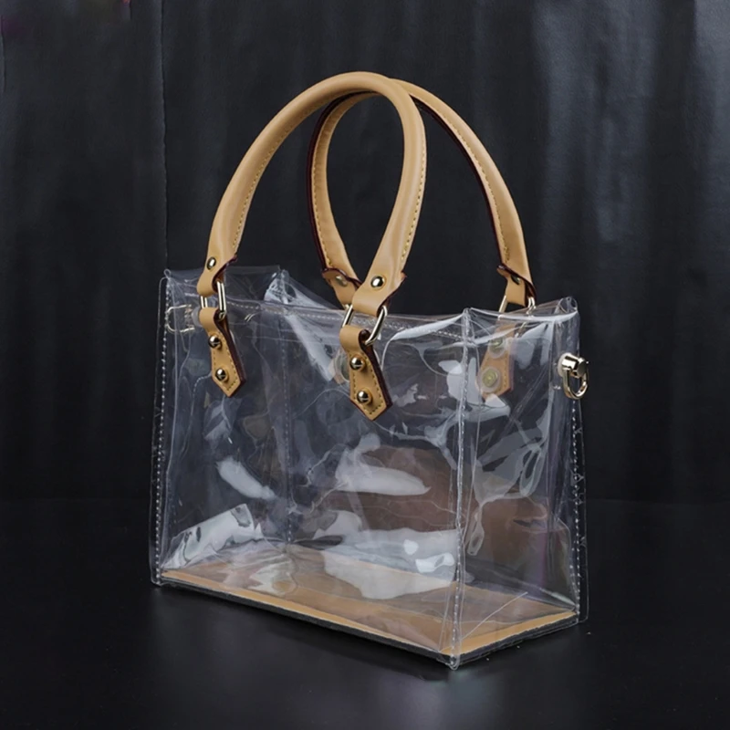 Clear PVC DIY Tote Bag Handbag Making Kit Handmade Gift Bags Craft Accessories Tool Set Birthday Holiday-A