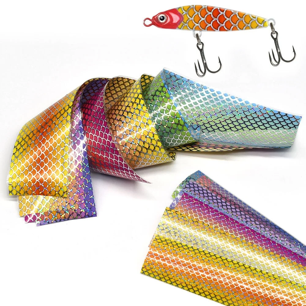 NEW Large Fish Scale Holographic Lure Tape - 12" X 8" Sheets, 17 Colors For Tackle Crafting NEW Large Fish Scale Holographic Lure Tape - 12" X 8" Sheets, 17 Colors For Tackle Crafting