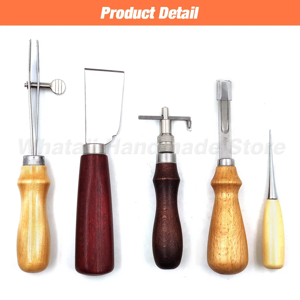 Leather craft tool kit for DIY leather accessory hand sewing