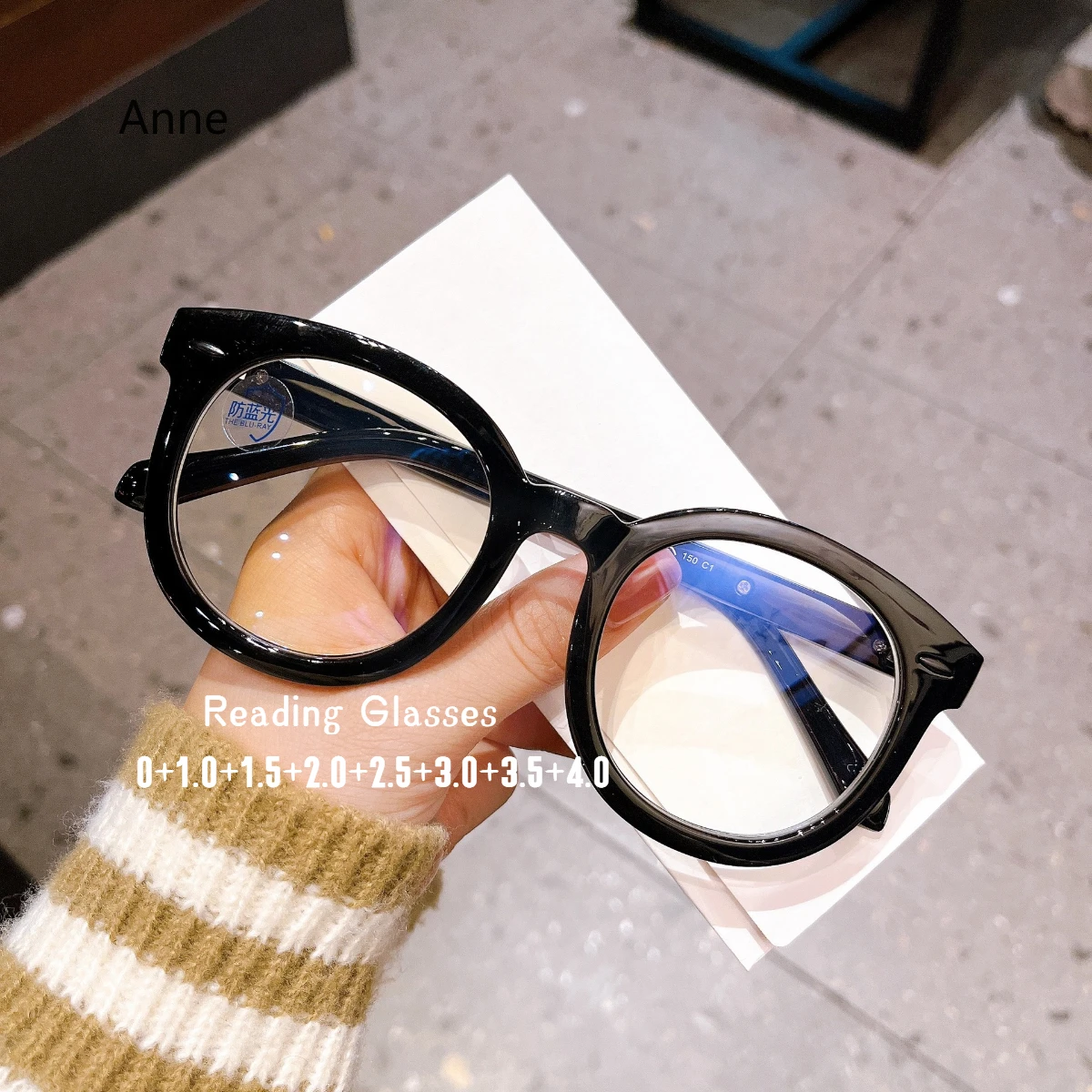 Oversized Frame Reading Glasses for Women Men Vintage Anti