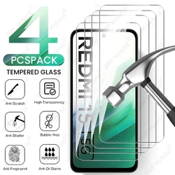 4 - Pack 9H Tempered Glass Full Coverage Screen Protector Case - Clear Protective Film for Redmi 15 5G (Transparent - 4Pcs)