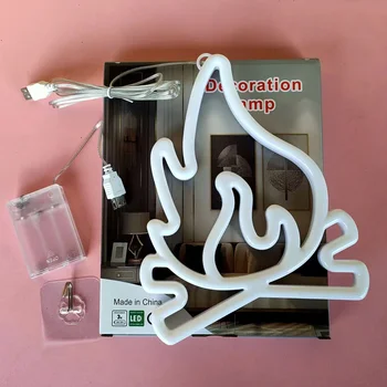 غمبد النار القمر ستار LED مشرق ضوء النيون ليلة تسجيل النمذجة مصباح غرفة جدار الفن الديكور بالجملة عيد الميلاد عيد ميلاد الزفاف - Image 6