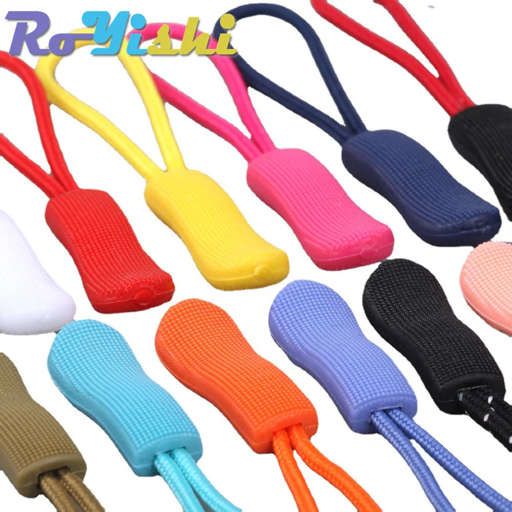 Zipper Pullers Zipper Accessories 10 Pcs/Pack Mix Color Cord Zipper Pull Puller End Strap For Apparel Travel Bag Accessories