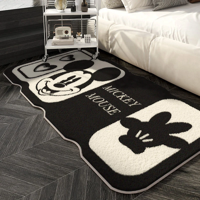 Mickey Mouse Disney Cushion Anime Carpet Bathroom Non-slip Mat Kawaii Faux Cashmere Absorbent Carpets Living Room Bathroom Mat 3