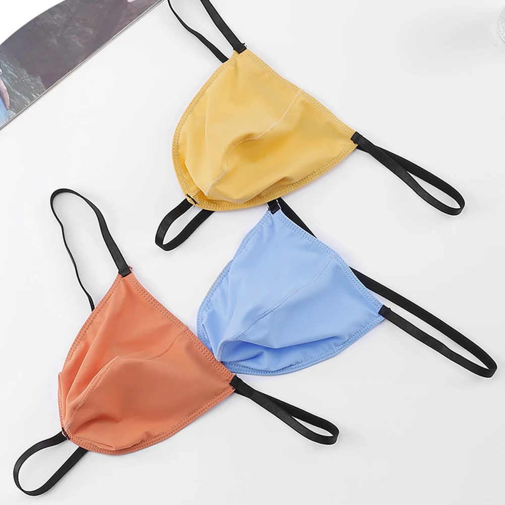 

Sexy Men T-Back G-string Thong Bikini Ice Silk Underwear Pouch Thongs Erotic Hombre Male Lingerie Tanga Panties