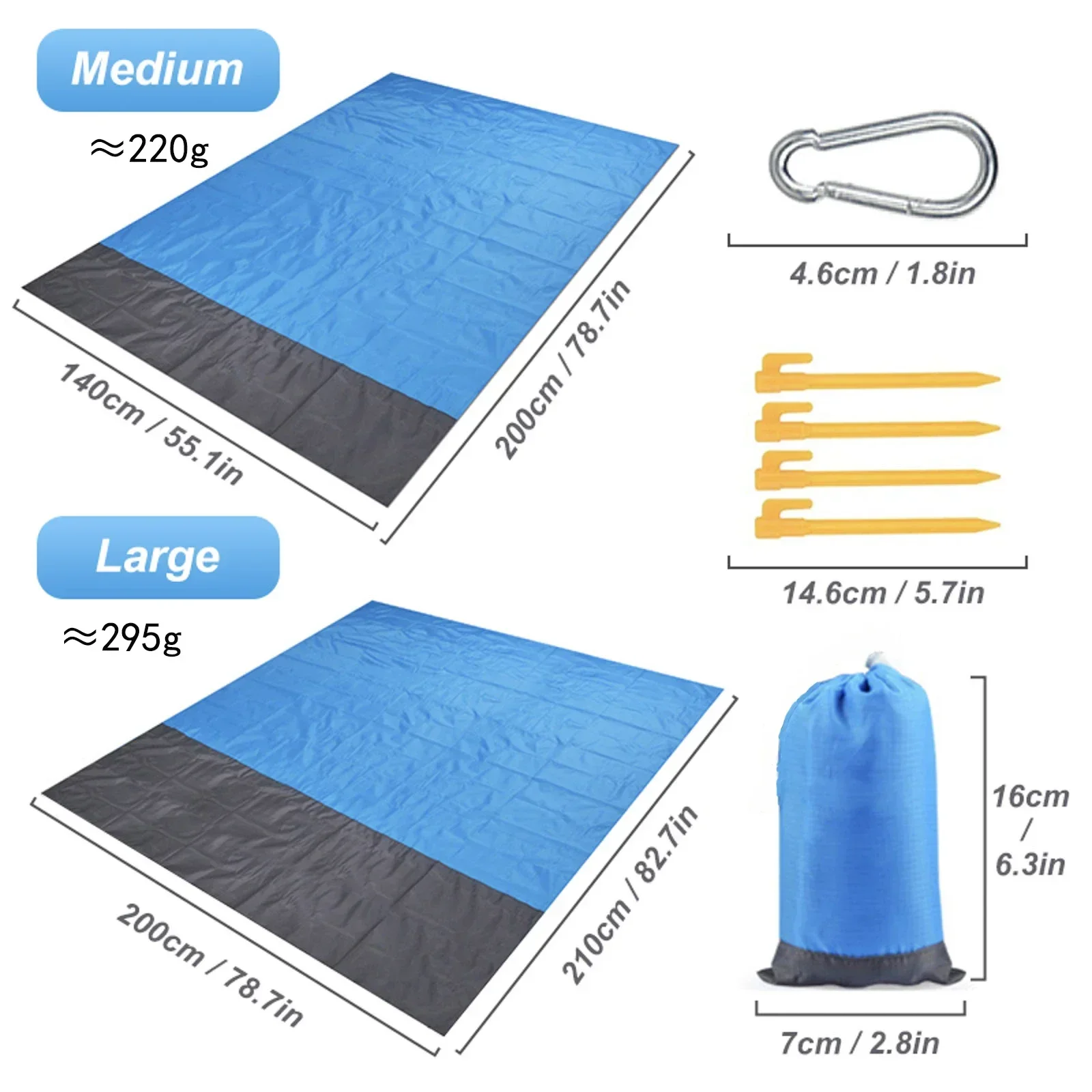 Waterproof Sandbeach Blanket for Camping Hiking and Sports Lightweight Sandproof beach blanket