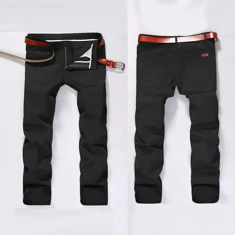 Fat Men Casual Pants Plus Size 34-50 Casual Trousers Black Long Pants Stretch Fabric Loose Baggy Pants Big Size for 70-150kg 6