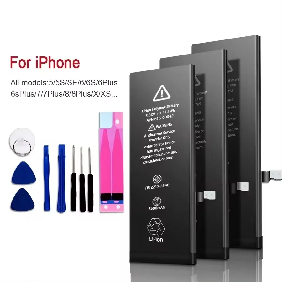 2024 Batteria Del Telefono Per Iphone 5S 5 6S 6 7 8 Plus X Se Xr Xs 11 12 13 14 Pro Max Mini Bateria Di Ricambio Per Batterie Apple 14