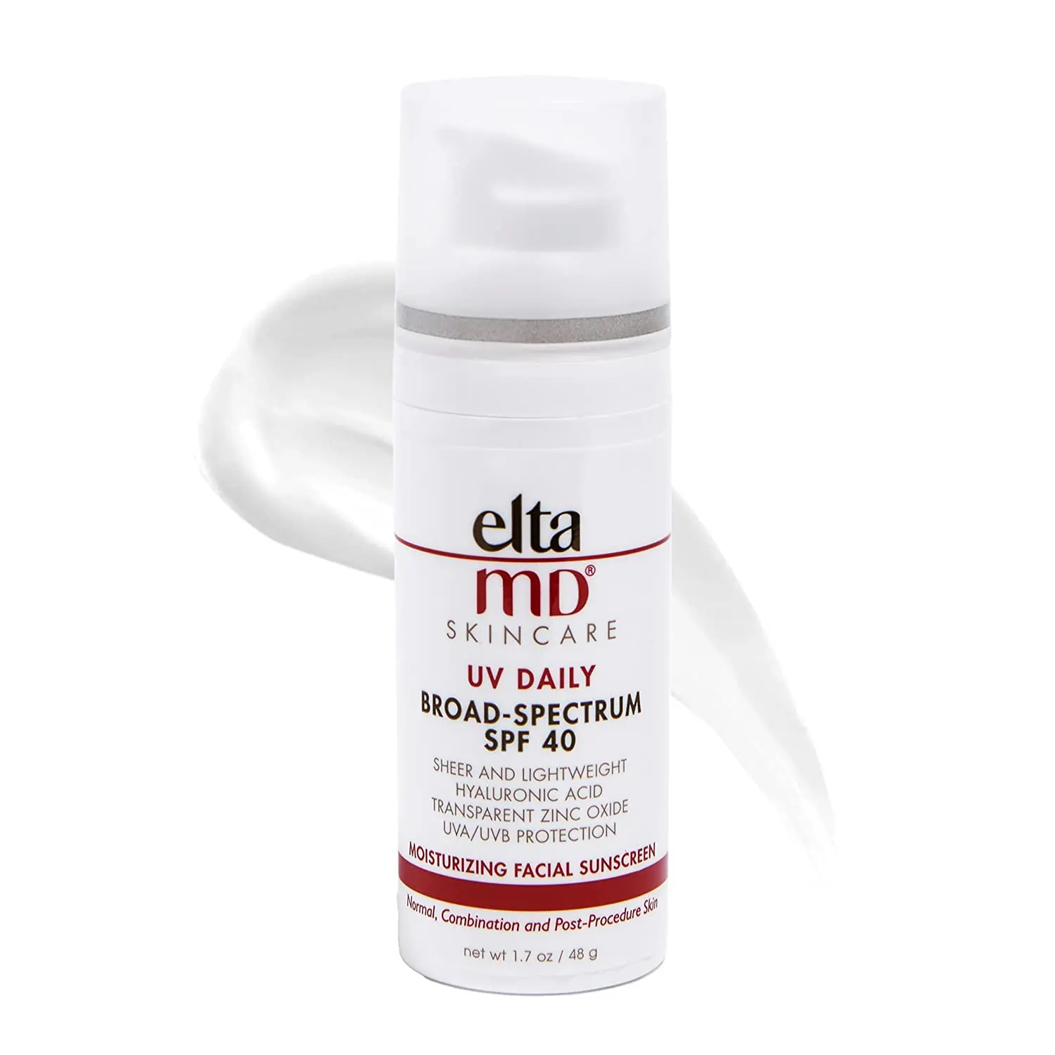 

Elta MD UV ежедневный солнцезащитный лосьон с SPF 40, легкий лосьон с гиалуроновой кислотой, увлажняющий солнцезащитный лосьон с широким спектром, не жирный